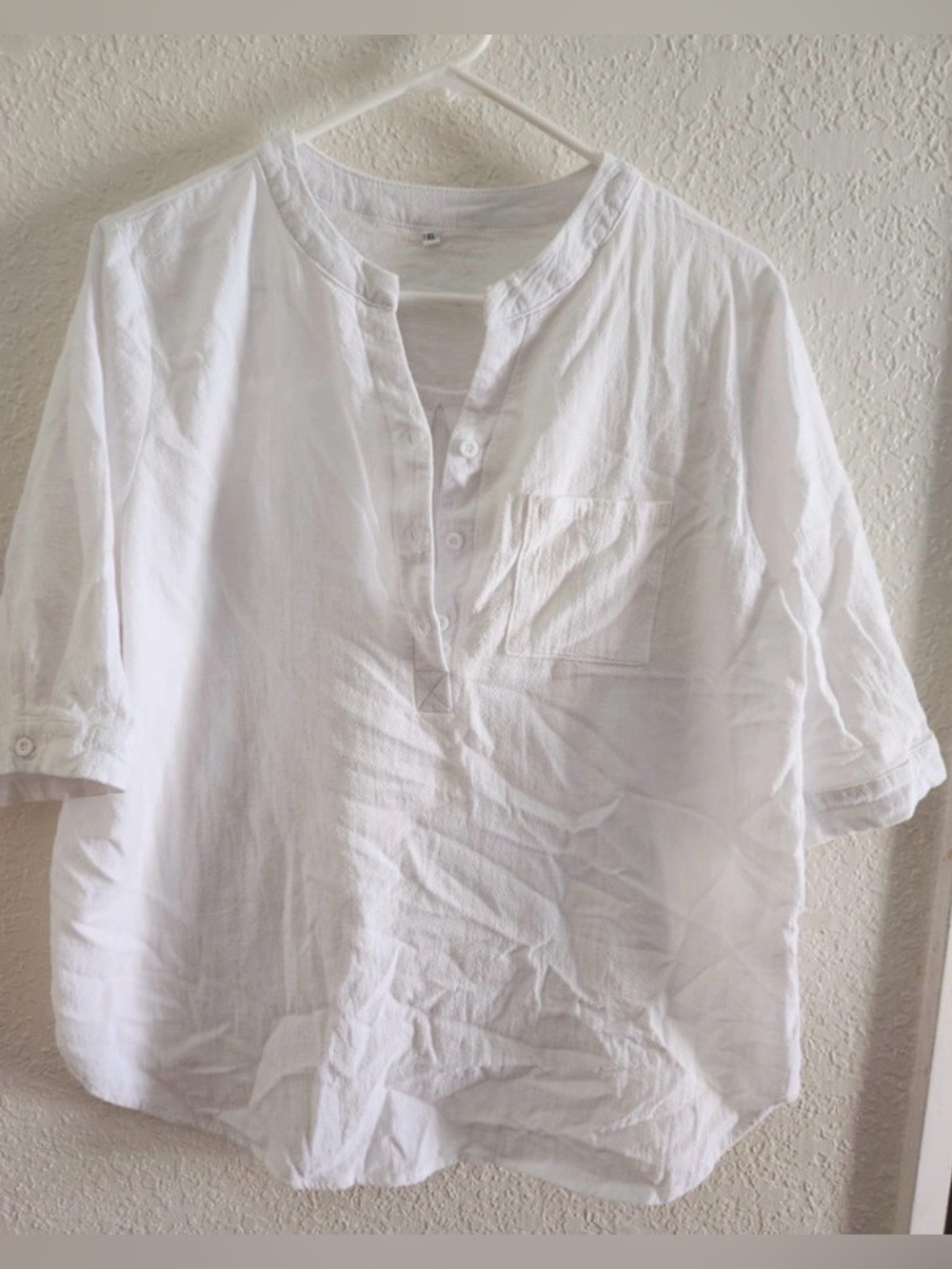 Women White Casual Button-up Blouse